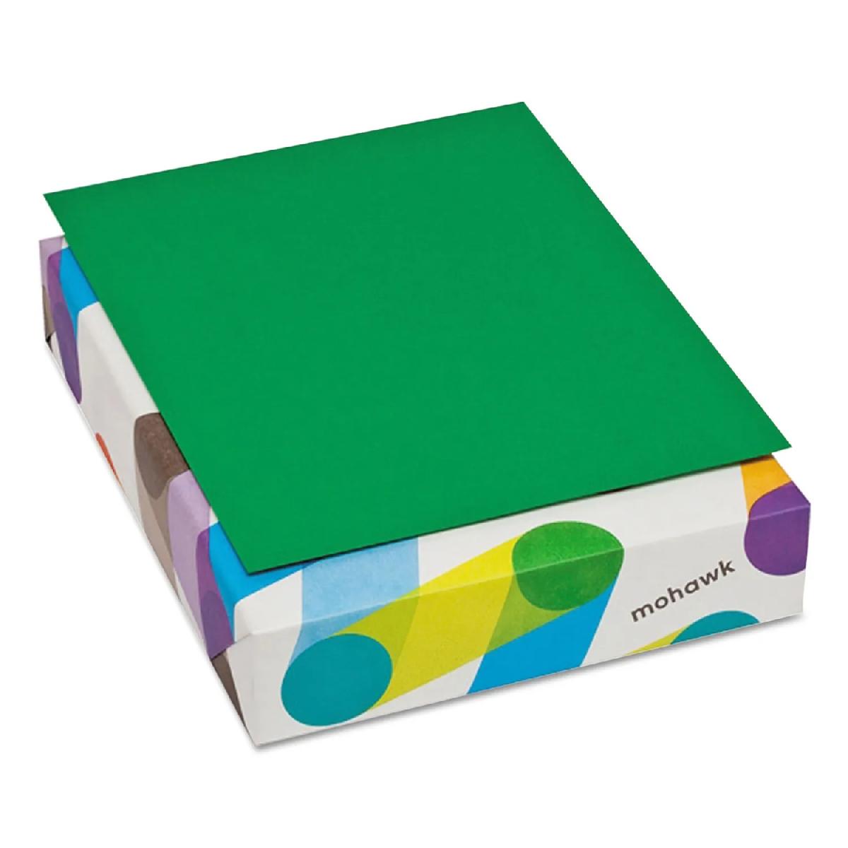 Mohawk® BriteHue Meadow Green 65 lb. Vellum Cover 8.5x11 in. 250 Sheets per Ream